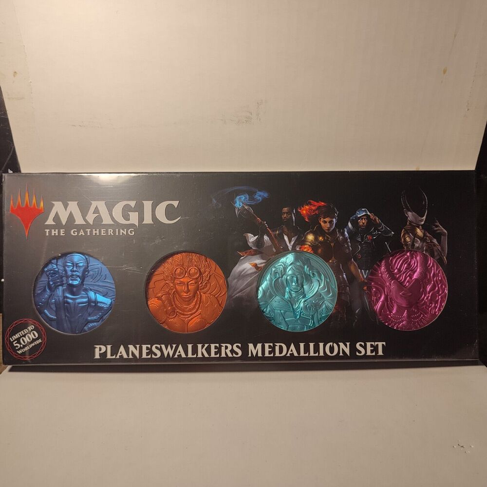 Magic The Gathering Planeswalker Medallions Set Official MTG Metal Figurines